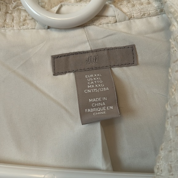 H&M cream double breasted blazer - Picture 4 of 4